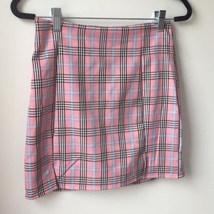 shein plaid skirt xs